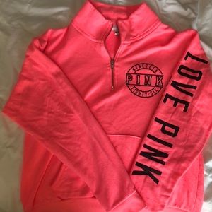 PINK quarter zip sweatshirt